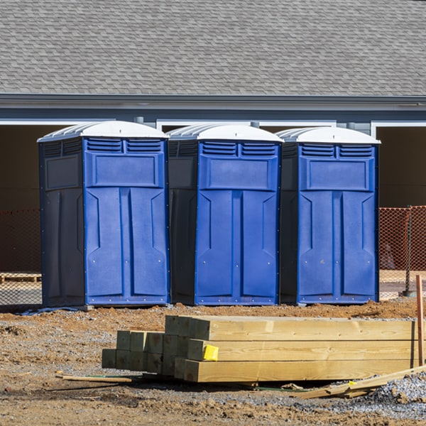 how often are the portable restrooms cleaned and serviced during a rental period in Ritchey Missouri